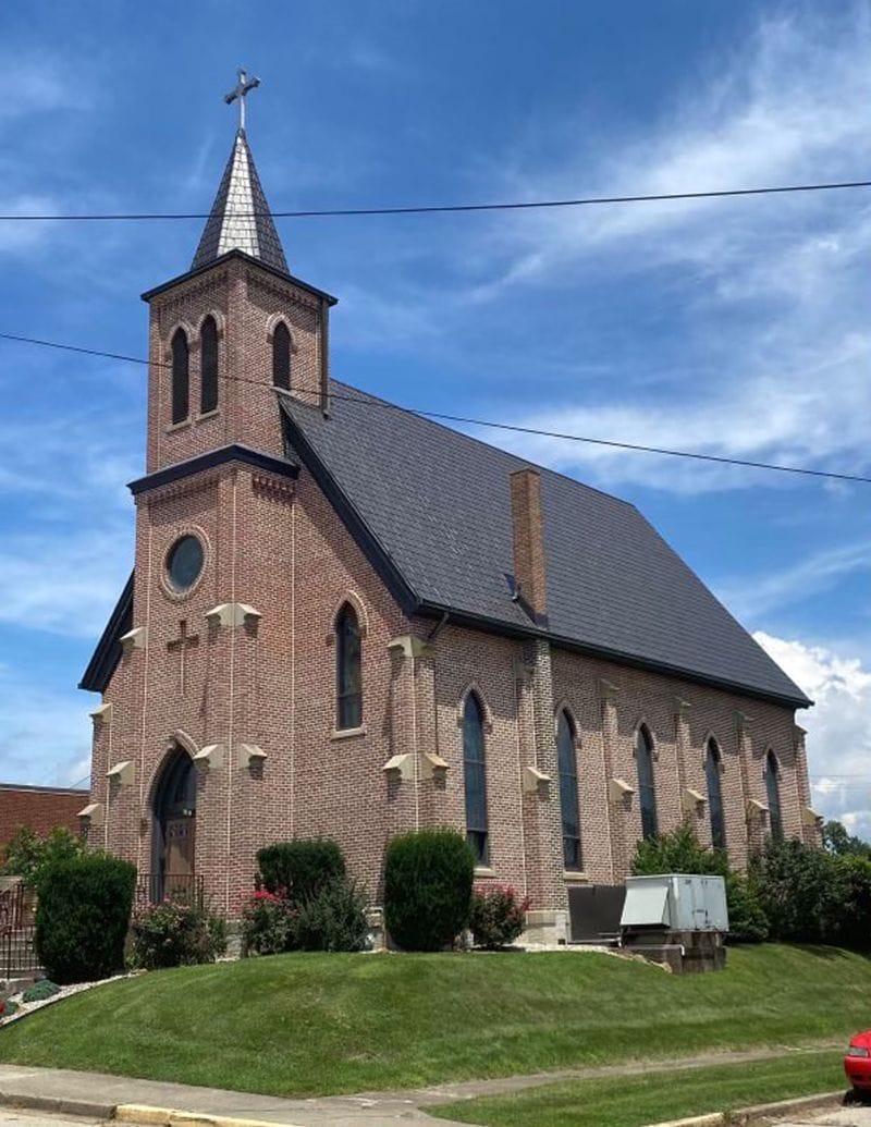 New roof on a church building