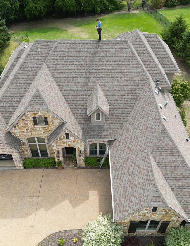 New roof on a large residential home