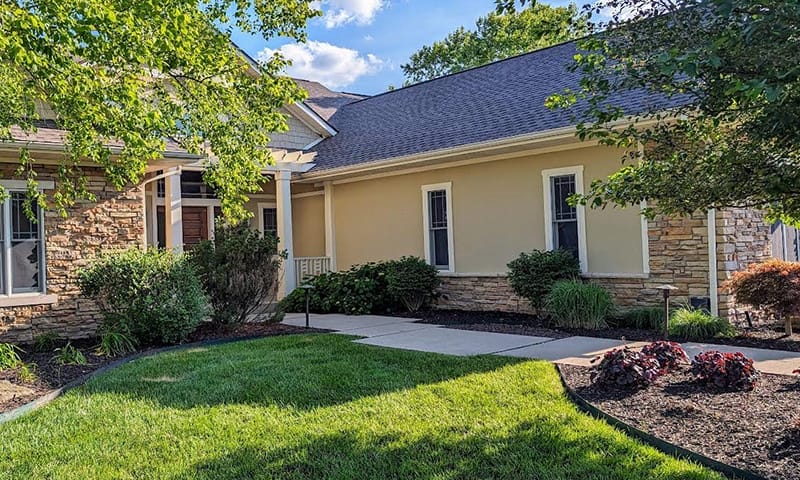 New roof on a large building