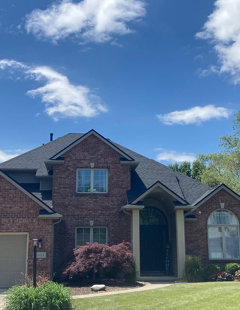 New roof on a large residential home