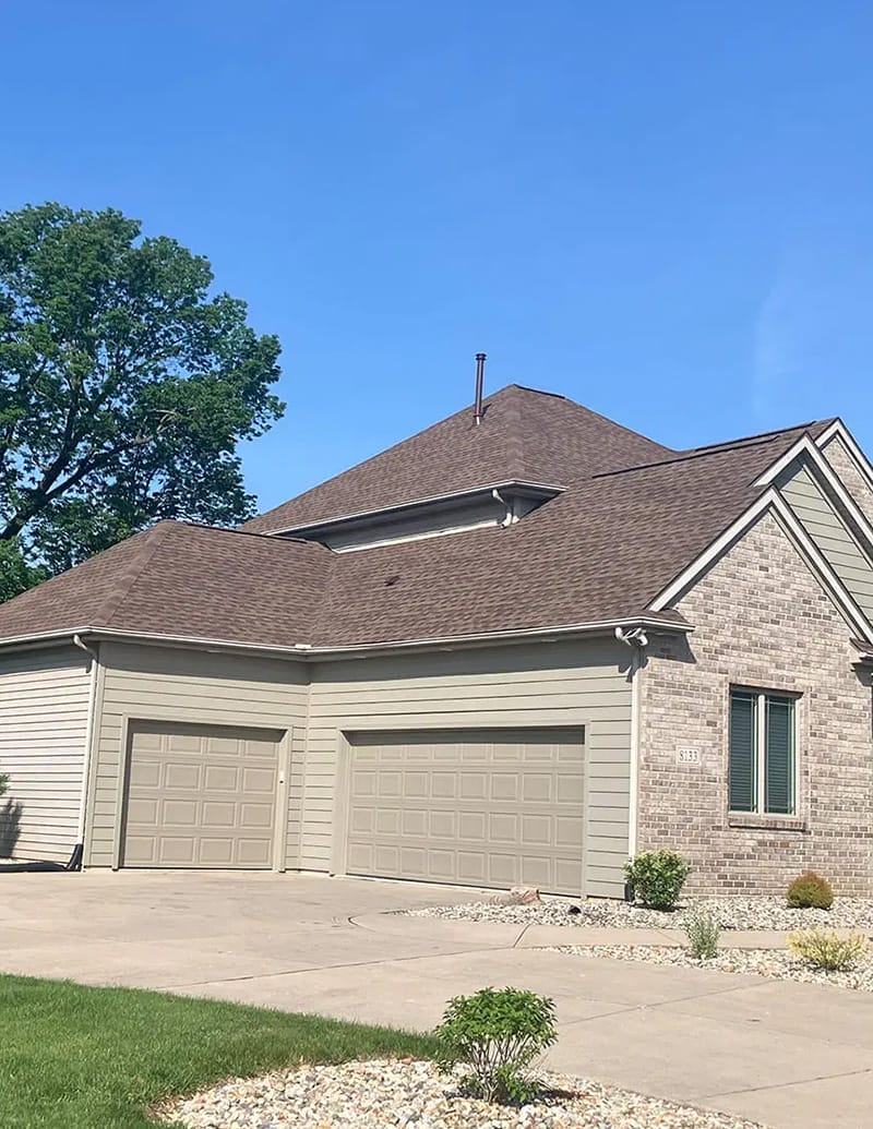 New roof on a large residential home